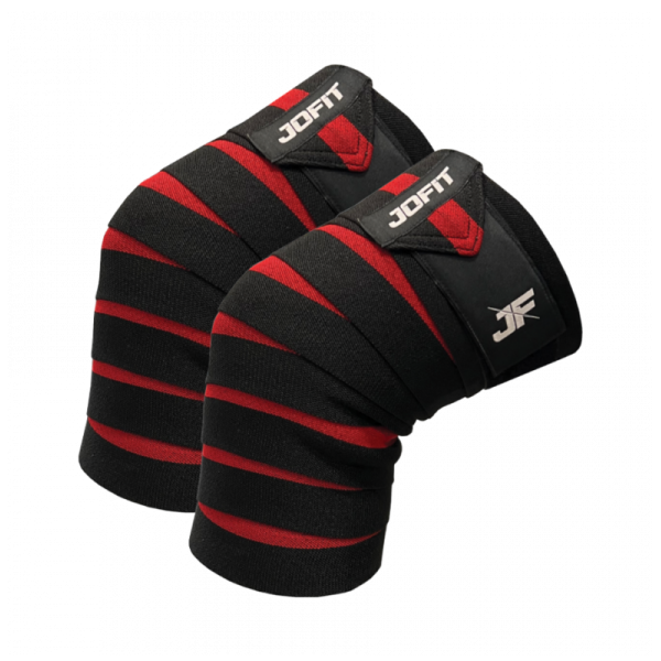 JOFİT KNEE WRAPS SİYAH - KIRMIZI